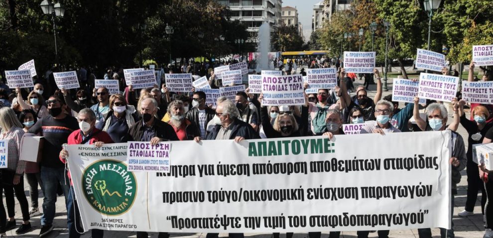 «Πολιόρκησαν»  την κυβέρνηση οι σταφιδοπαραγωγοί