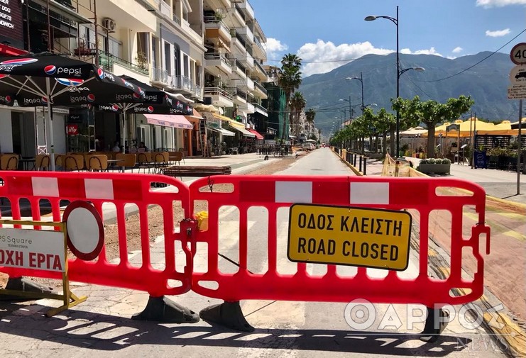 Προσωρινή παύση στα έργα του παραλιακού μετώπου Καλαμάτας