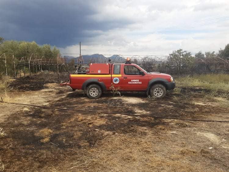 Συμβολή του Δήμου  Καλαμάτας στην κατάσβεση πυρκαγιάς στην Άνθεια