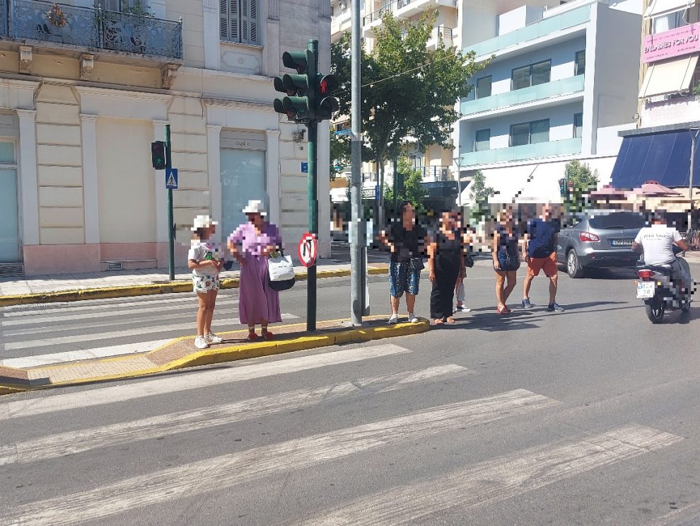 Η παράλογη διάβαση στο κέντρο της Καλαμάτας…