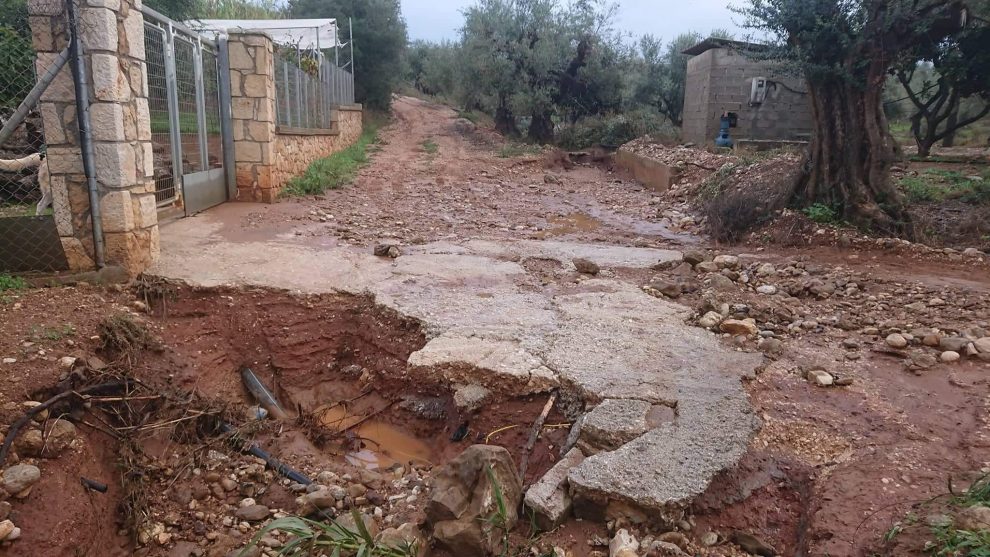 Τριφυλία: «Γρανιά» οι αγροτικοί δρόμοι, αδύνατη η προσέγγιση σε ελαιοπερίβολα