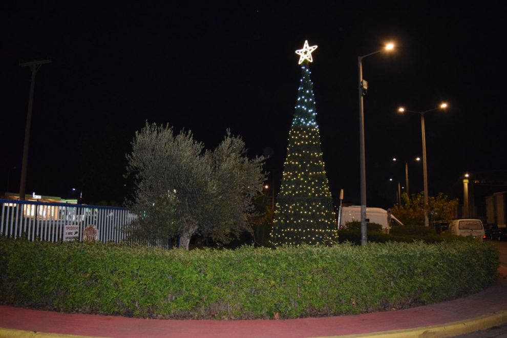 Φωταγωγήθηκε το δέντρο  στο Βιοτεχνικό Πάρκο Καλαμάτας