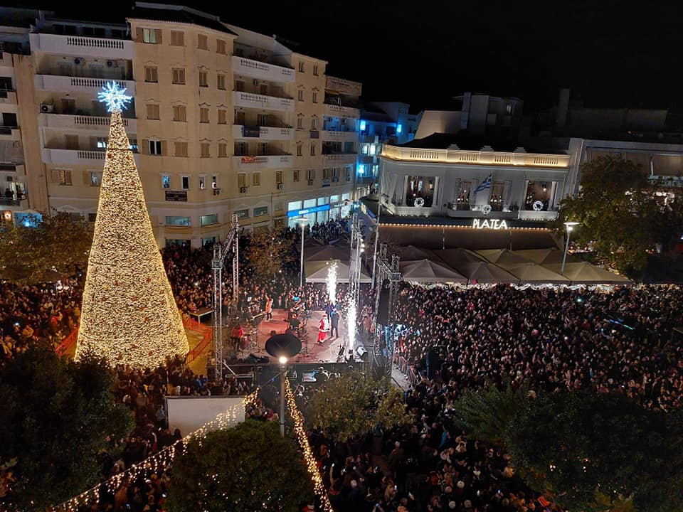 Πρωτοχρονιά στην κεντρική  πλατεία της Καλαμάτας