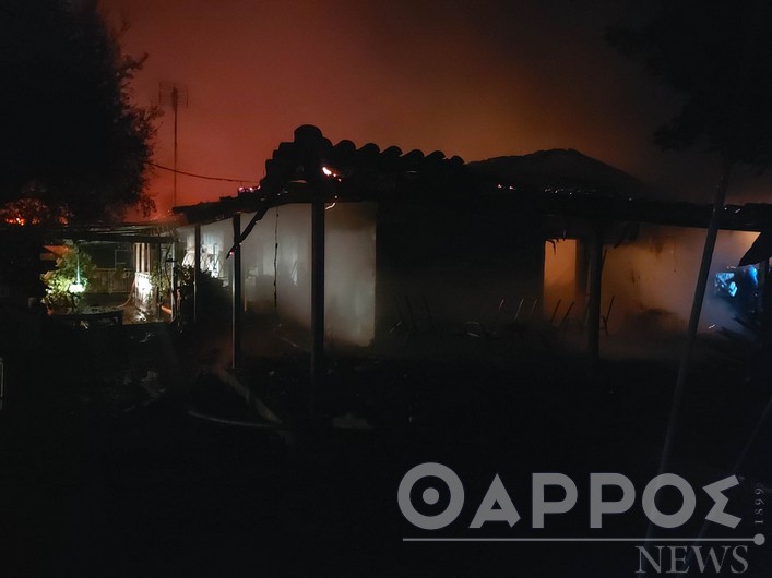 Ολική καταστροφή κατοικιών στη Μπούκα της Μεσσήνης
