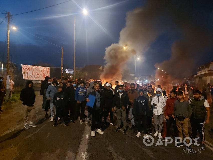 Επεισόδια με Ρομά στο Πήδημα – Κλειστός ο δρόμος