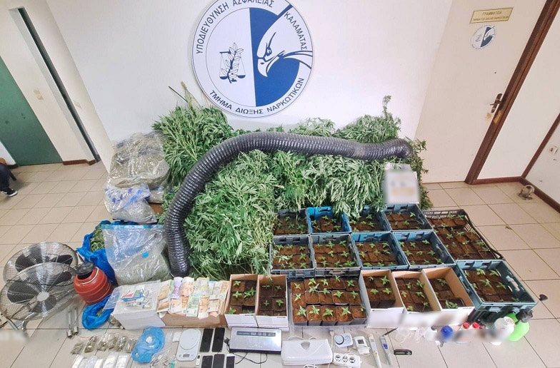 Μεγάλη επιχείρηση της Δίωξης Ναρκωτικών Καλαμάτας στο κέντρο της Αθήνας – Δύο συλλήψεις