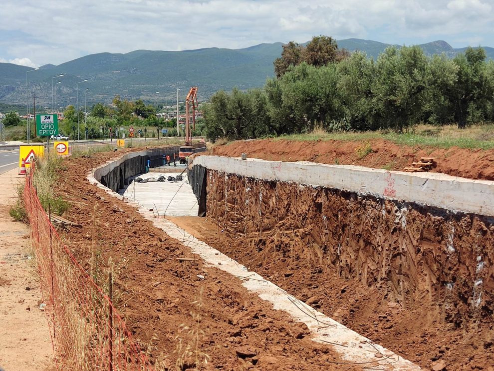 Σε πλήρη εξέλιξη το μεγάλο αντιπλημμυρικό έργο ανατολικά της Καλαμάτας