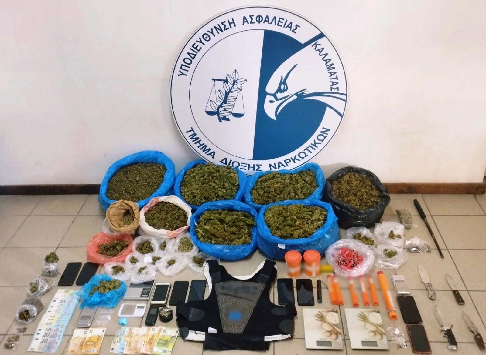 Το Τμήμα Δίωξης Ναρκωτικών Καλαμάτας εξάρθρωσε εγκληματική οργάνωση