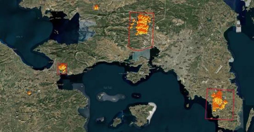 Ενεργοποίηση της Υπηρεσίας Copernicus για την άμεση χαρτογράφηση των πυρκαγιών