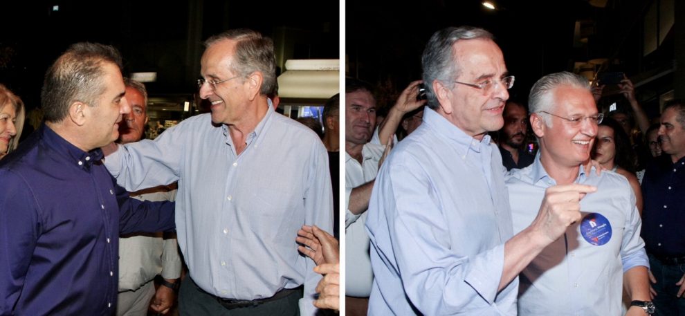 Καλαμάτα: Στα εκλογικά κέντρα των υποψήφιων της ΝΔ ο Αντώνης Σαμαράς