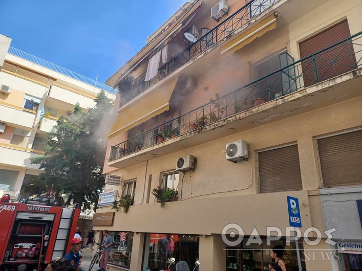 Φωτιά σε διαμέρισμα στο κέντρο της Καλαμάτας