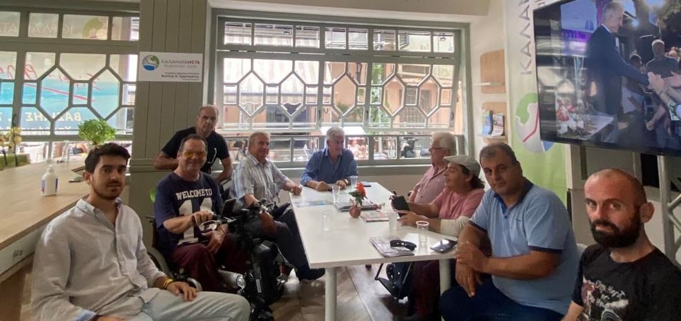 Ο Β. Τζαμουράνης στα Ακοβίτικα – συσκέψεις  με συλλόγους ατόμων με διάφορες αναπηρίες