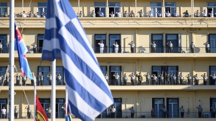 Τελετή απόδοσης τιμών στον επισμηναγό Επ. Κωστέα στο ΥΠΕΘΑ