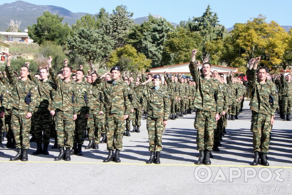 Ορκωμοσία για 681 νεοσύλλεκτους χθες στην Καλαμάτα