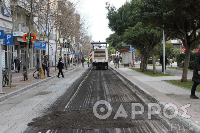 Κλειστή και σήμερα η Αριστομένους εξαιτίας ανακατασκευής του ασφαλτοτάπητα