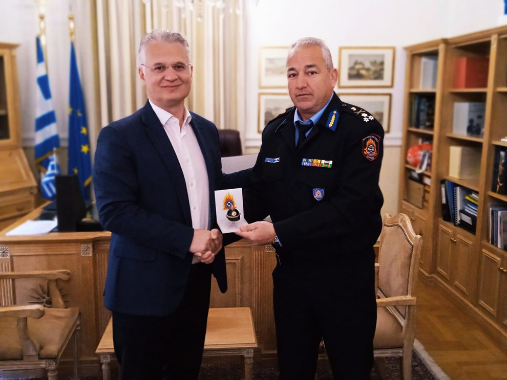 Συνάντηση Δ. Πτωχού με γενικό επιθεωρητή Πυροσβεστικής Νοτίου Ελλάδος