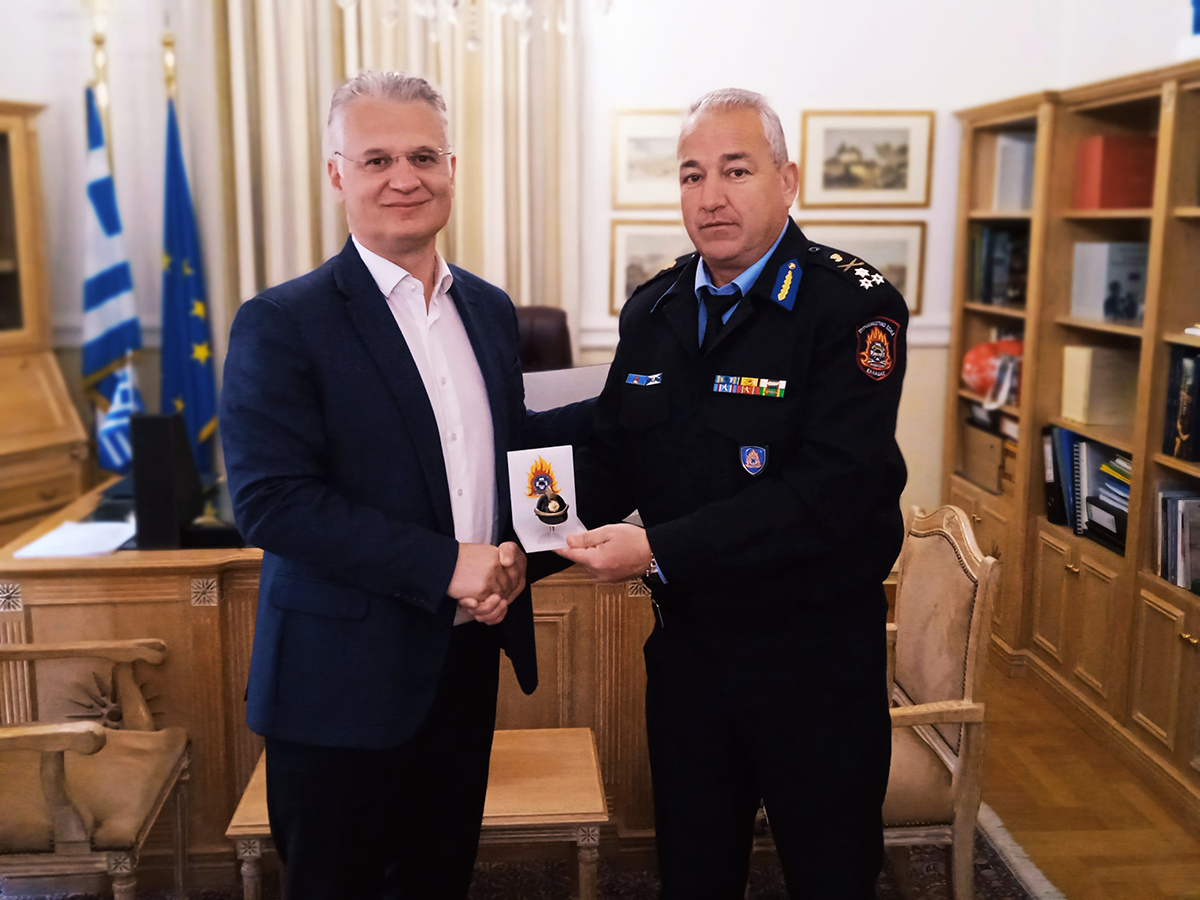 Συνάντηση Δ. Πτωχού με γενικό επιθεωρητή Πυροσβεστικής Νοτίου Ελλάδος