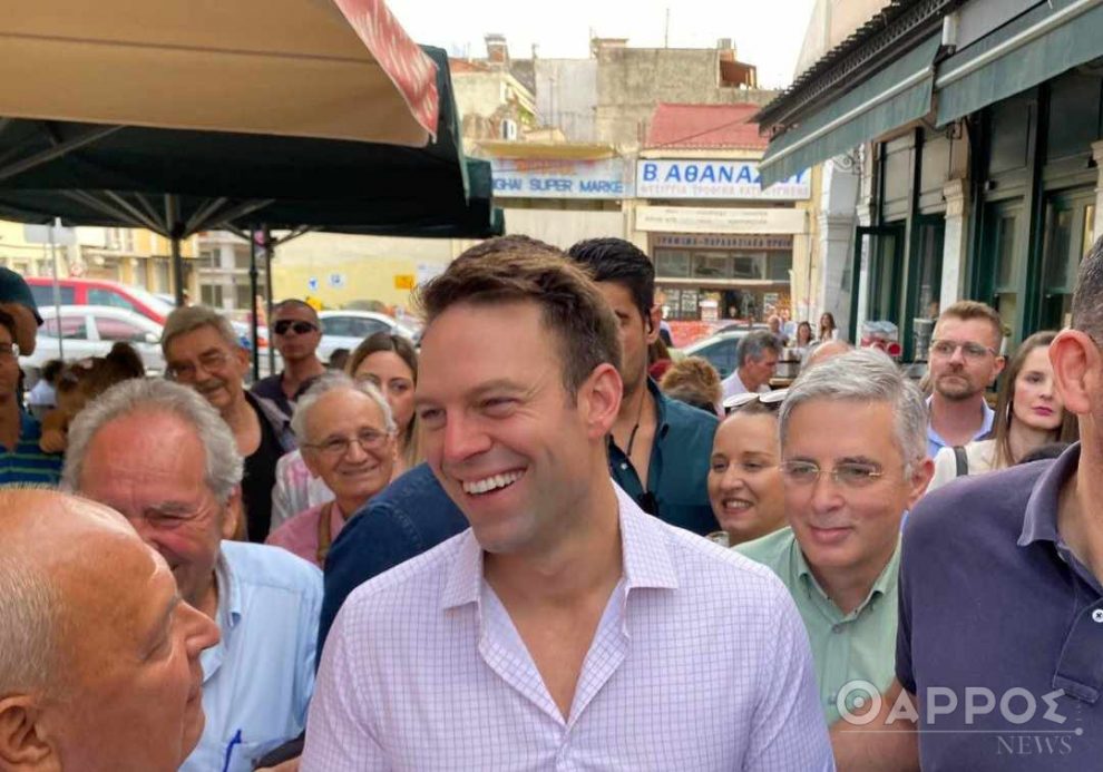 Περιοδεία Στέφανου Κασσελάκη στο κέντρο της Καλαμάτας