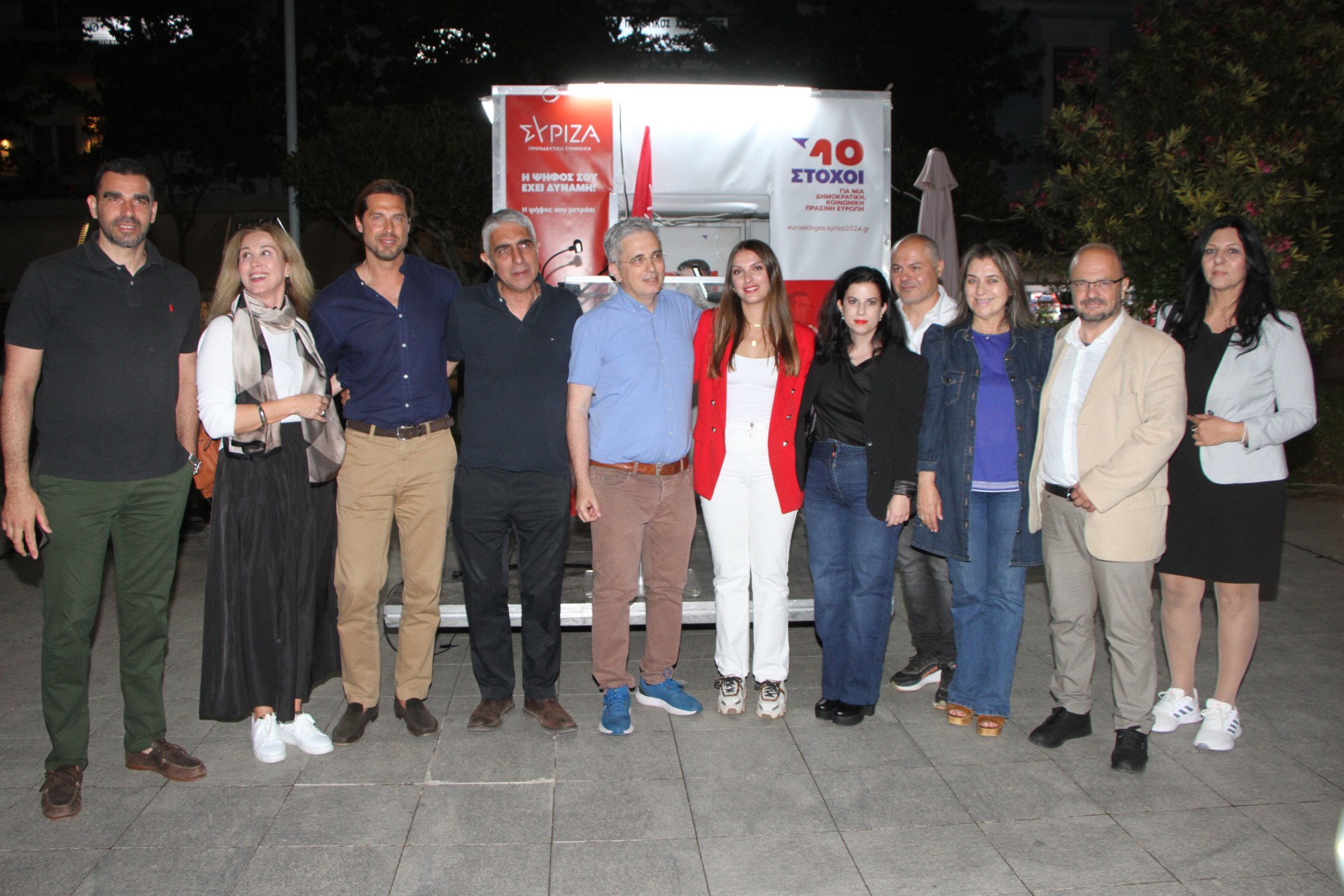 Εγκαίνια του εκλογικού περιπτέρου του ΣΥΡΙΖΑ στην Καλαμάτα