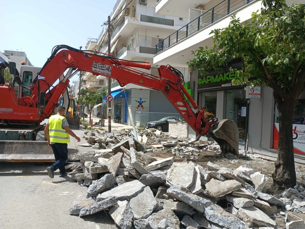 Ξεκίνησαν οι εργασίες ανάπλασης της οδού Ψαρών- Αλλάζει η φυσιογνωμία του  δρόμου