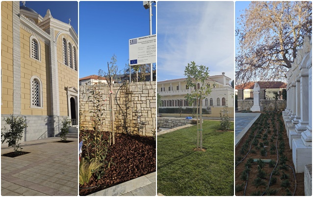 Ολοκληρώθηκαν οι εργασίες  πρασίνου στην πλατεία Υπαπαντής