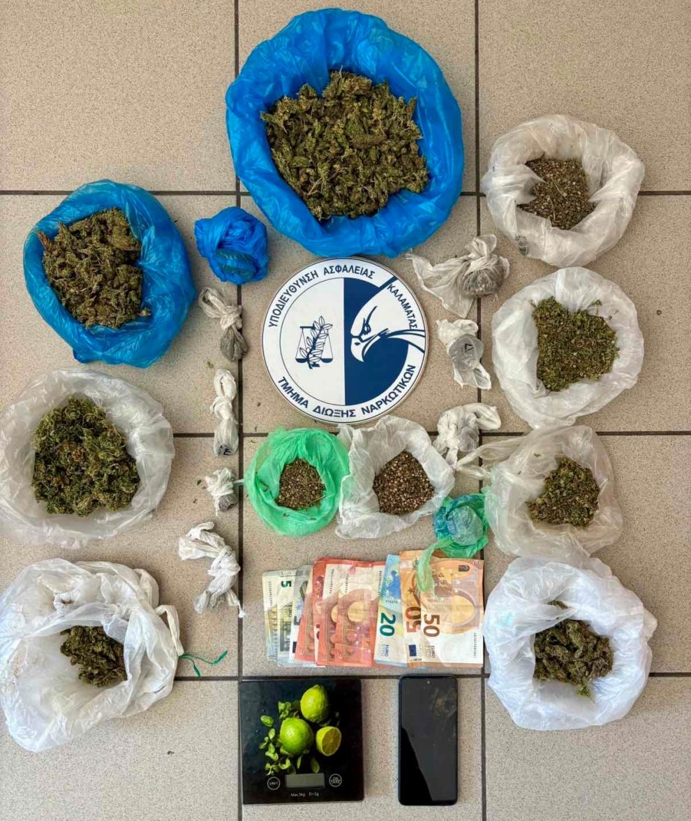 63χρονος έκρυβε πάνω από μισό κιλό κάνναβης στο σπίτι του