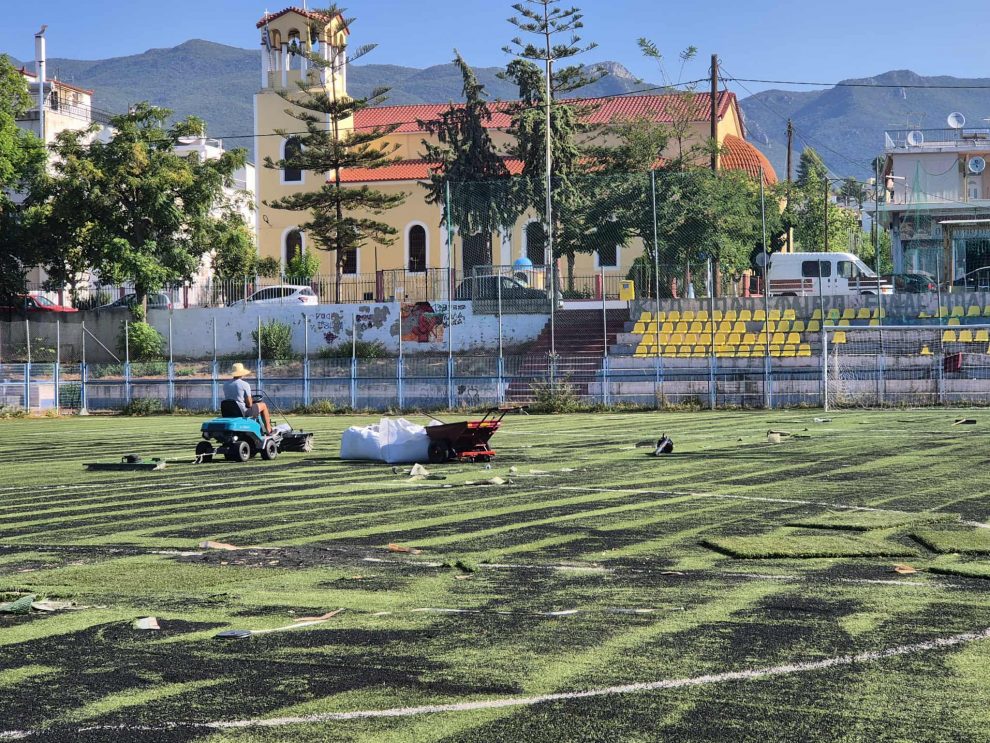 Νέες εκτεταμένες εργασίες στο γήπεδο ποδοσφαίρου «Π. Μπαχράμης»