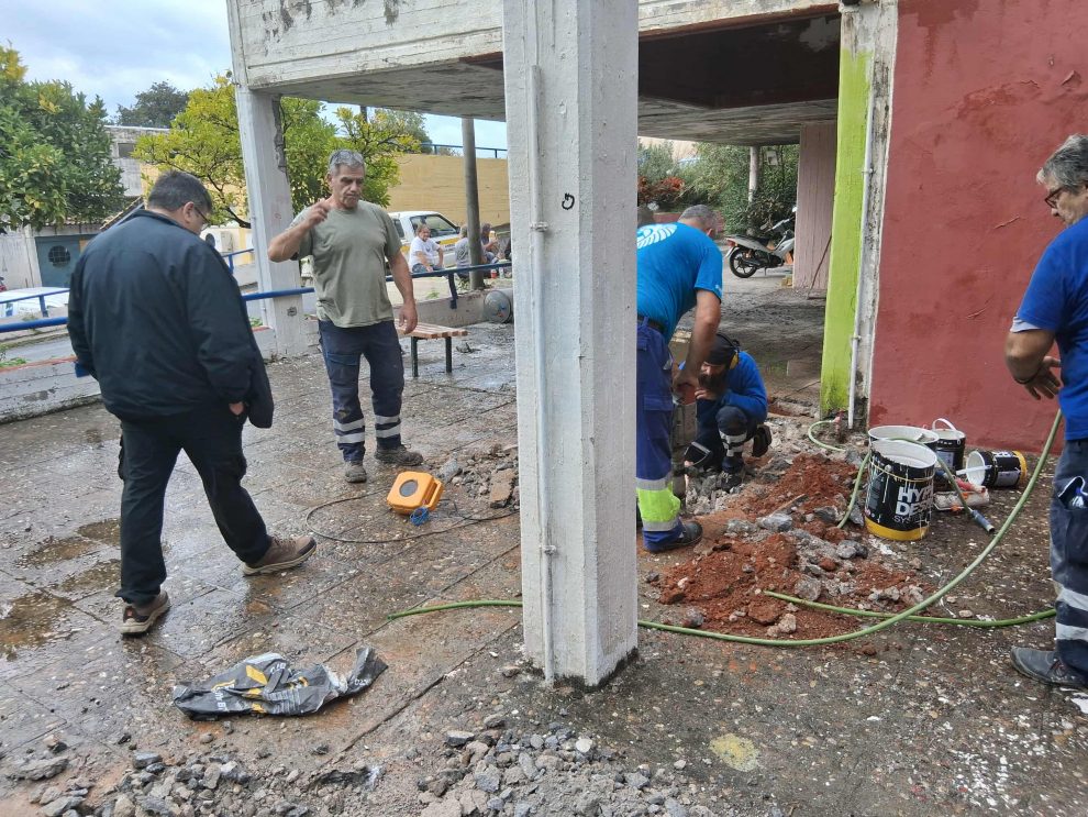 Σε εξέλιξη οι εργασίες συντήρησης στο κλειστό γυμναστήριο του Πολυκλαδικού
