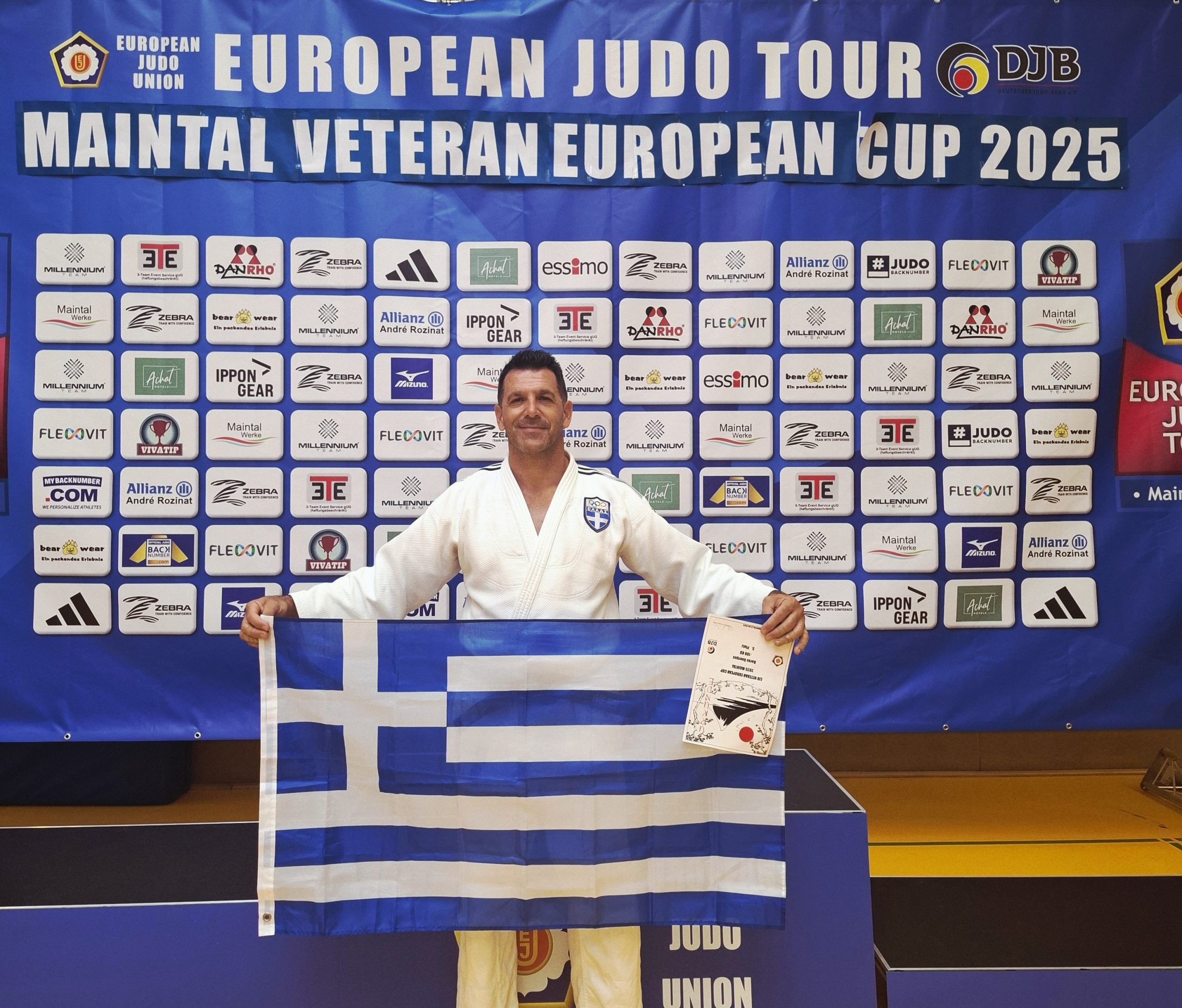Τζούντο: Μετάλλιο και στο Ευρωπαϊκό Κύπελλο Βετεράνων για τον Γιώργο Μπάρα