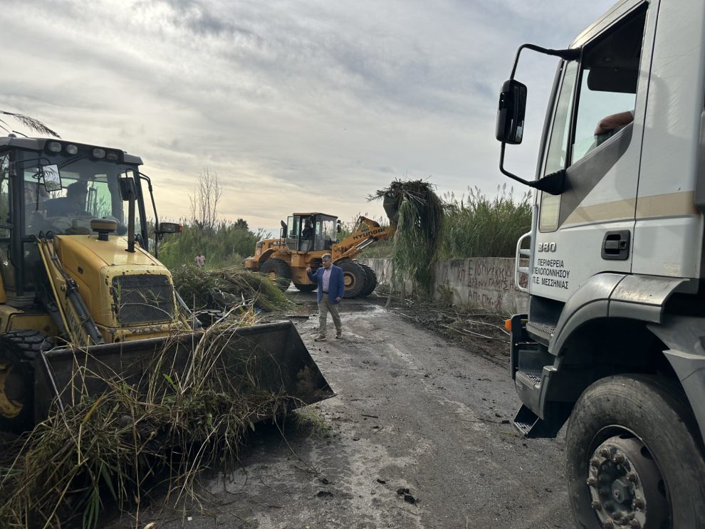 Αυτοψία Στ. Αναστασόπουλου σε εν εξελίξει  αντιπλημμυρικά έργα ανά τη Μεσσηνία