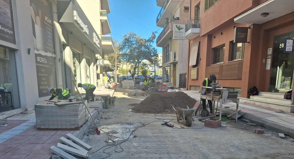 Με φουλ ρυθμούς  οι αναπλάσεις στο κέντρο της Καλαμάτας