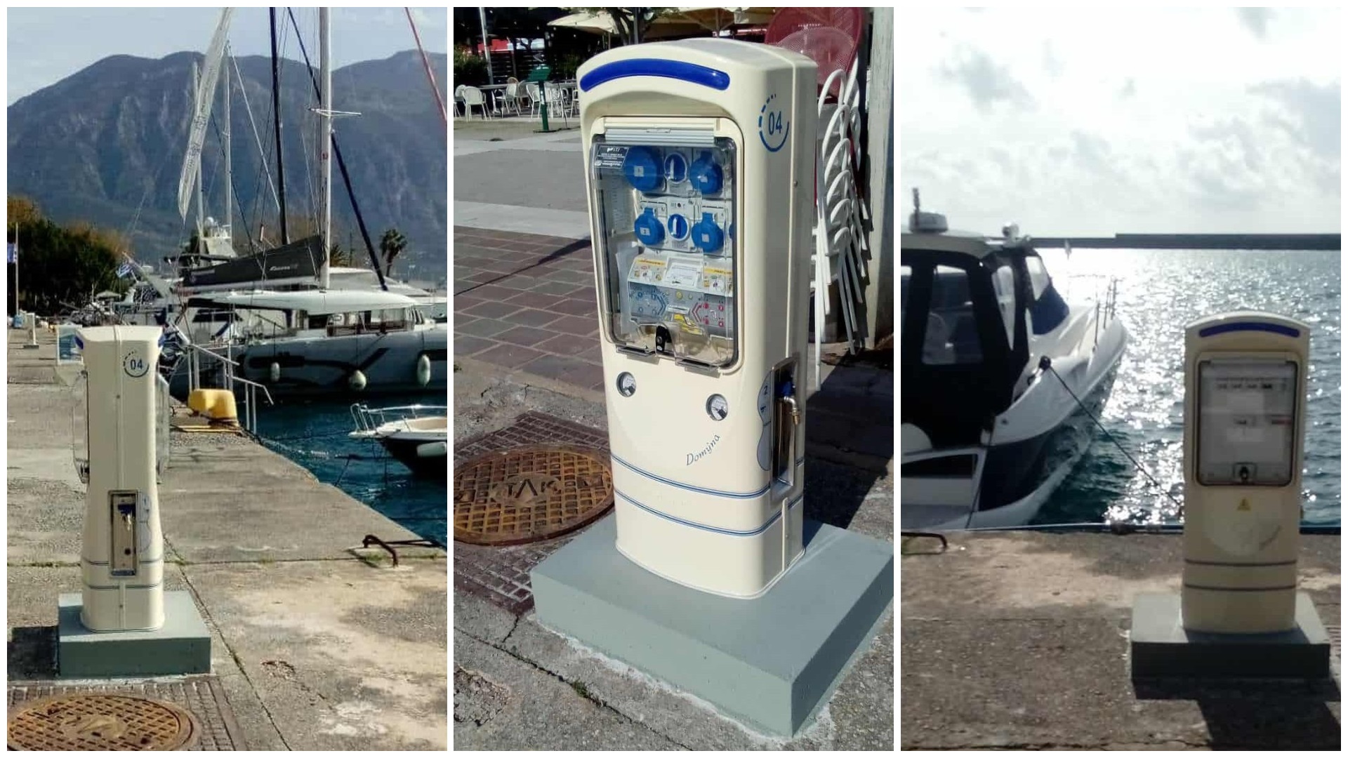 Ολοκληρώθηκε η εγκατάσταση των pillar ηλεκτροδότησης και υδροδότησης σκαφών