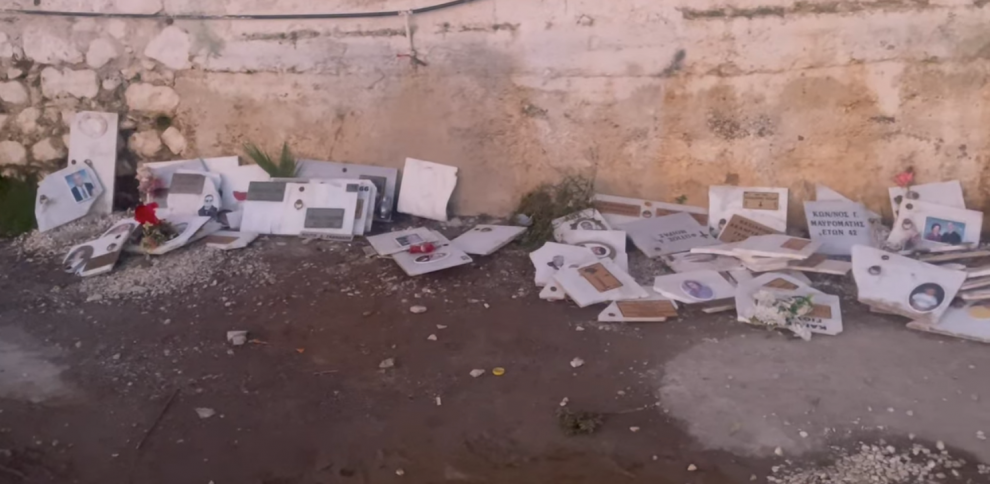 Απαράδεκτες εικόνες βεβήλωσης στο Κοιμητήριο Καλαμάτας