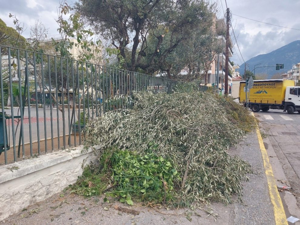 Απροσπέλαστο το πεζοδρόμιο  δίπλα σε Δημοτικό Σχολείο