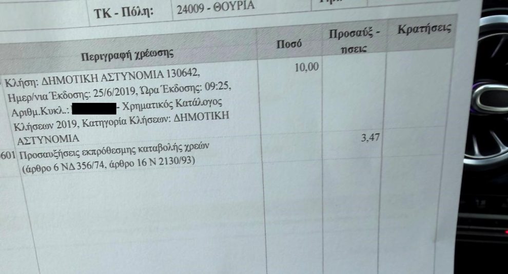 Για 13 ευρώ, δέσμευση λογαριασμού