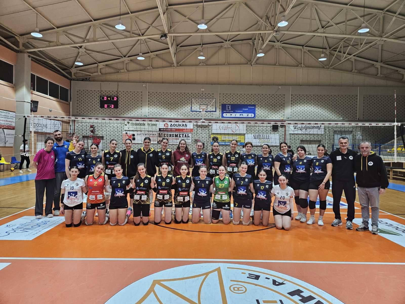Απόλλων Καλαμάτας-Παναχαϊκή σήμερα στο Κλειστό για τον τίτλο Κ18 βόλεϊ κορασίδων