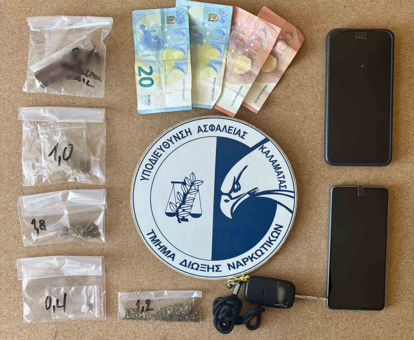 Συνελήφθη 40χρονος για  διακίνηση ναρκωτικών στην Καλαμάτα