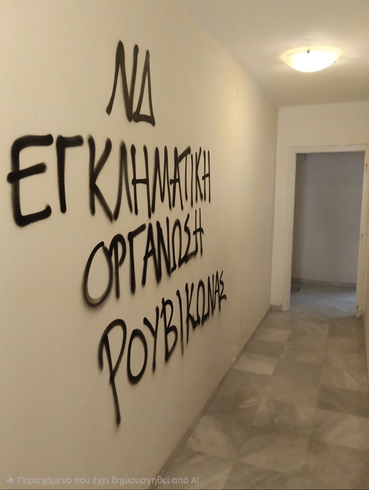Καλαμάτα: Επίθεση του «Ρουβίκωνα» στα γραφεία της Νέας Δημοκρατίας