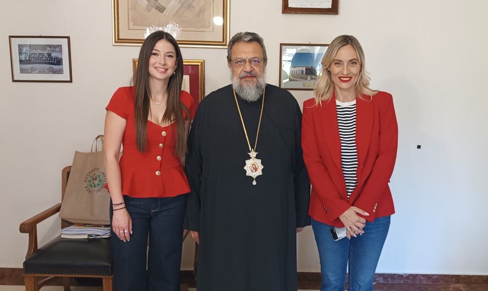 H ευρωβουλευτής Ελεονώρα Μελέτη στον μητροπολίτη Μεσσηνίας