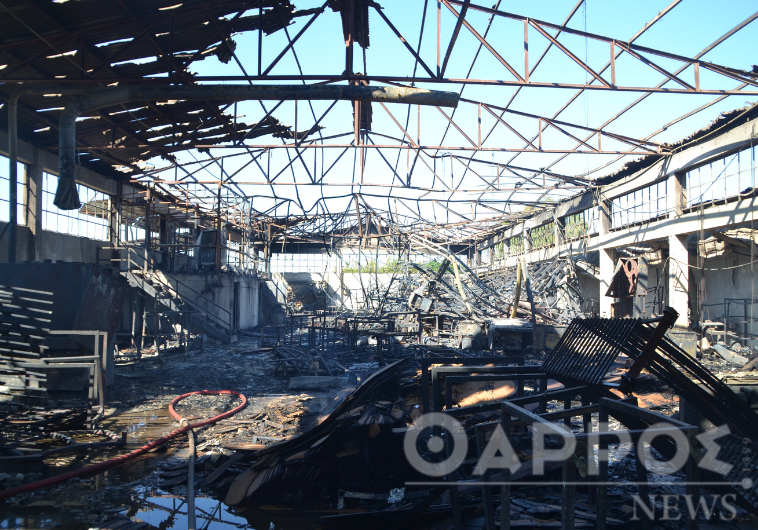 Ολική καταστροφή της επιχείρησης στο Ασπρόχωμα