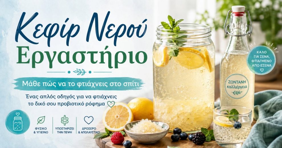 Εργαστήρι κεφίρ νερού τη Δευτέρα στο «Αφράλατο»