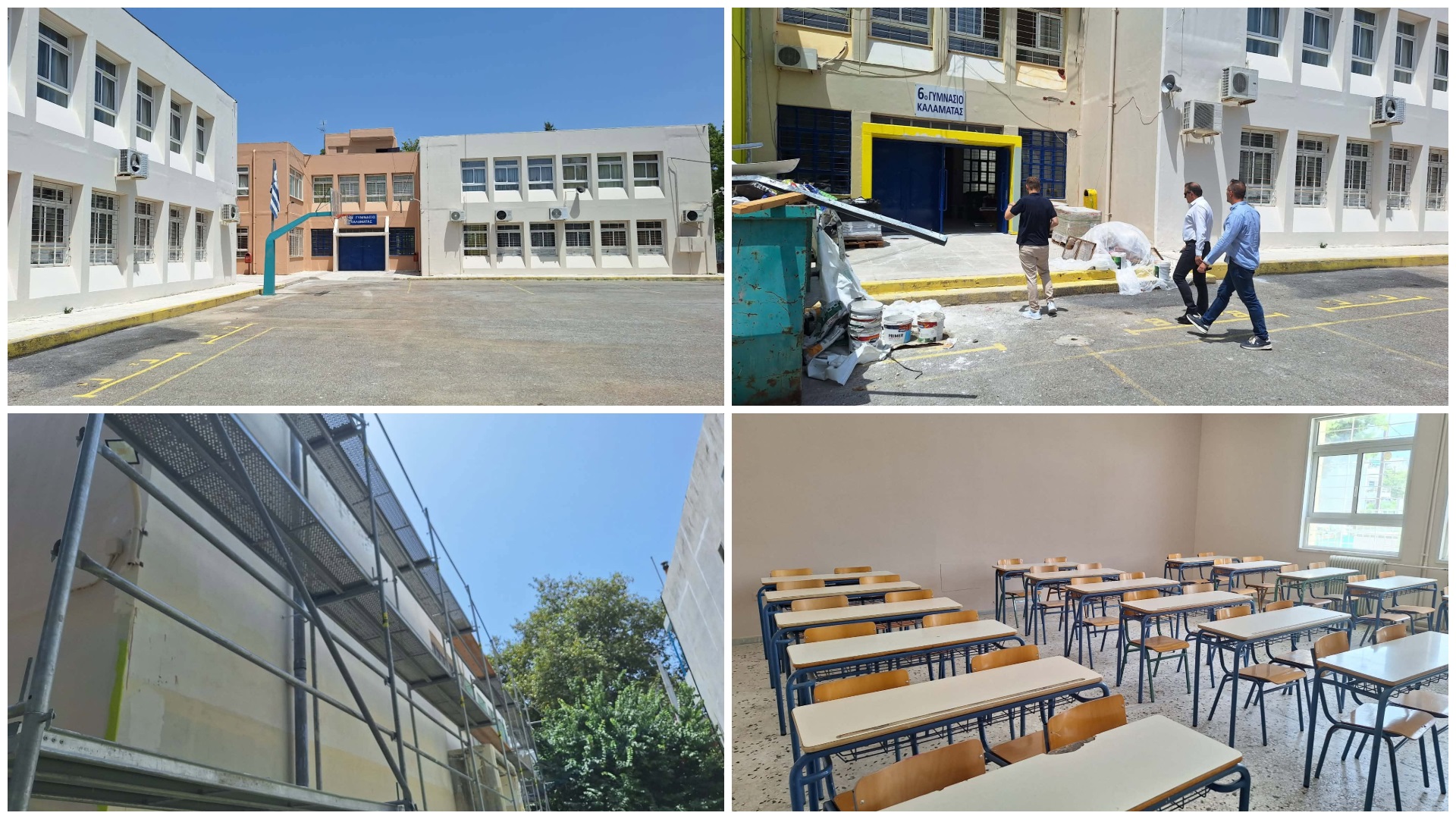 Ο δήμαρχος Καλαμάτας στις εργασίες που γίνονται σε σχολεία