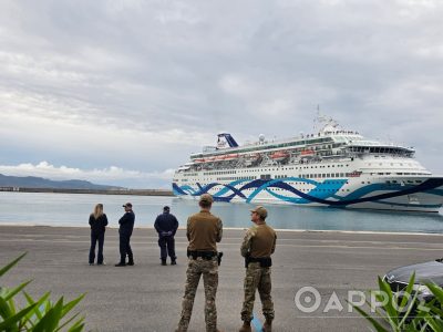 Υπό δρακόντεια μέτρα ασφαλείας η άφιξη του Crown Iris στην Καλαμάτα
