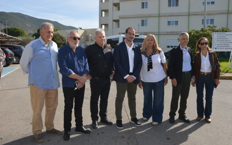 Η εικόνα του Νοσοκομείου Καλαμάτας που μετέφεραν στον Γαβριήλ Σακελλαρίδη οι εκπρόσωποι των εργαζομένων