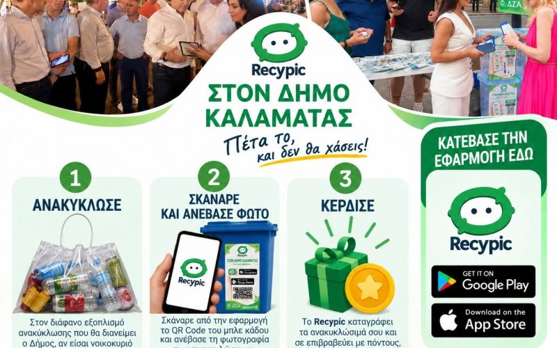 RECYPIC!: Ανακύκλωσε, μοιράσου τη δράση σου και μπες στην κλήρωση για δωροεπιταγή 100 ευρώ