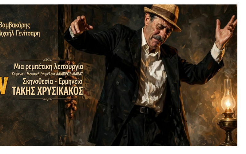 Ορχήστρα Χώρος Πολιτισμού: «Τα κατά Μάρκον… Μια ρεμπέτικη λειτουργία» με τον Τάκη Χρυσικάκο στην Καλαμάτα